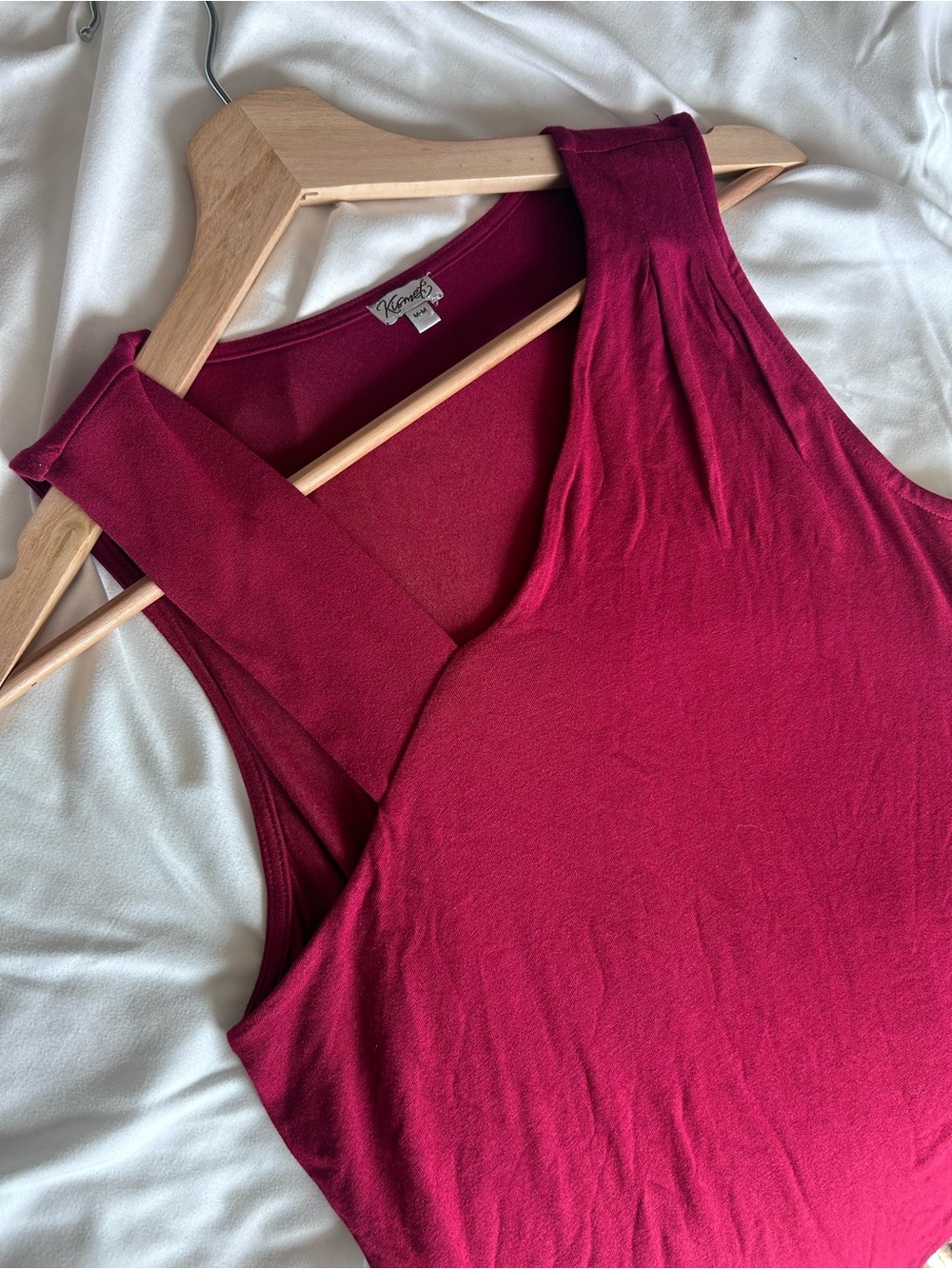 Kismet Sleeveless Asymmetrical Tank - Deep Berry